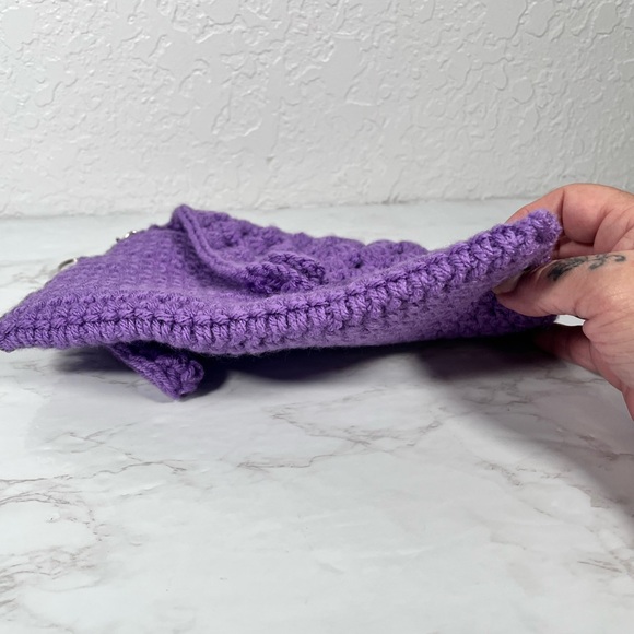 Purple Crochet Wristlet Clutch - Picture 6 of 10